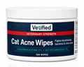 Vetified Cat Acne Wipes - Fights Blackheads Bacteria and Chin Acne - 100 Count